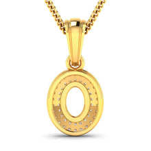 Load image into Gallery viewer, 0.17 Carat Genuine White Diamond 14K Yellow Gold Semi Mount Pendant - holds 7x5mm Oval Gemstone
