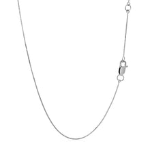 Load image into Gallery viewer, Double Extendable Box Chain in 14k White Gold (0.6mm)
