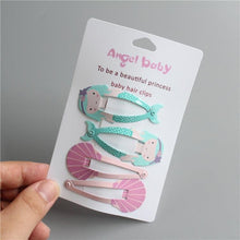 Load image into Gallery viewer, 4PCS New Lovely Mermaid Shell BB Clips Girls Hair Accessories Kids Hairpins Children Headwear Baby Hair Clips Headdress Lovely Hair Accessories For Girls
