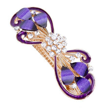 Load image into Gallery viewer, 5 Colors Trendy Peacock Barrettes Crystal Flower Hairpins Headwear For Hair Women Romantic Headdress Wedding Hair Accessories for Brides and Bridesmaids
