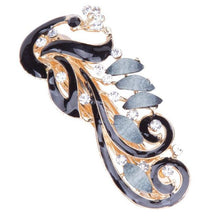 Load image into Gallery viewer, 5 Colors Trendy Peacock Barrettes Crystal Flower Hairpins Headwear For Hair Women Romantic Headdress Wedding Hair Accessories for Brides and Bridesmaids
