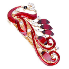 Load image into Gallery viewer, 5 Colors Trendy Peacock Barrettes Crystal Flower Hairpins Headwear For Hair Women Romantic Headdress Wedding Hair Accessories for Brides and Bridesmaids

