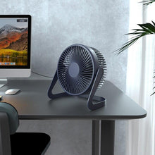 Load image into Gallery viewer, 5 Inch USB Desktop Fan 360° Rotating Mini Adjustable Portable Electric Fan Summer Mute Air Cooler For Home Office Strong Wind Two Speed Modes Super Silent Mini Portable Desktop USB Cooler Cooling Fan
