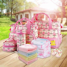 Load image into Gallery viewer, 5-Pack: Baby Nappy Diaper Bag Set
