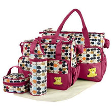 Load image into Gallery viewer, 5-Pack: Baby Nappy Diaper Bag Set
