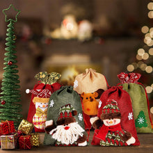 Load image into Gallery viewer, 5-Pack: Drawstring Christmas Bags
