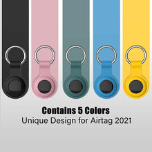 Load image into Gallery viewer, 5-Pack: Silicone Airtag Holder with Anti-Lost Keychain
