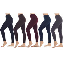 Load image into Gallery viewer, 5-Pack: Women's Premium Fleece-Lined Leggings
