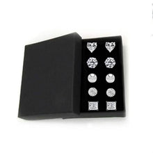 Load image into Gallery viewer, 5-Pair Set: Sterling Silver Crystal Stud Set Made with Swarovski Elements
