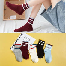 Load image into Gallery viewer, 5 Pairs Fashion Unisex Cute Cartoon face Patterned Long Socks Soft Breathable Cotton Material Sport Summer Warm Winter Funny Harajuku Socks For Men And Women
