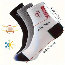 Load image into Gallery viewer, 5-Pairs: Stylish Breathable Warm Crew Socks For Men
