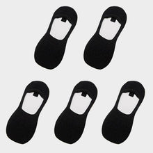 Load image into Gallery viewer, 5 Pairs Women Cotton Low Cut Socks Solid Snowflake Soft Summer Silicone Non-slip Deep Mouth Prevent Heel Loss Slipper Socks For Women
