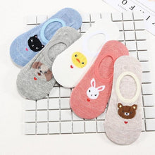Load image into Gallery viewer, 5 Pairs/Lot Cute Harajuku Animal Women Socks Set Funny Spring Cat Dog Rabbit Panda Low Cut Short Sock Happy
