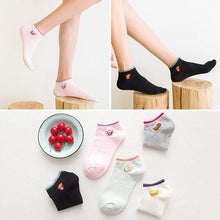 Load image into Gallery viewer, 5 Pairs/Set Women's Cotton Happy Cute Cat Short Socks Print Cartoon Animal Casual Summer Socks Red Heart Funny Ankle Socks Pure Cotton Socks For Men And Women
