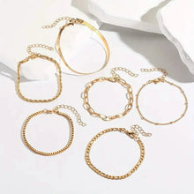 Load image into Gallery viewer, 5-Piece: Elegant Multi-Layered Chain Bracelet Set

