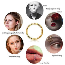 Load image into Gallery viewer, 5-Piece: Stainless Steel Septum Piercing Nose Hoop Ring
