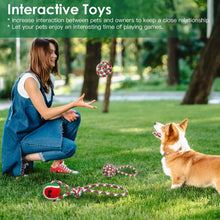 Load image into Gallery viewer, 5-Pieces: Christmas Dog Rope Chew Toys
