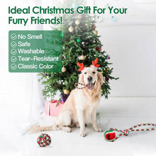 Load image into Gallery viewer, 5-Pieces: Christmas Dog Rope Chew Toys
