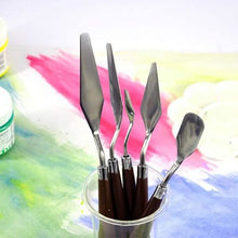 Load image into Gallery viewer, 5-Pieces: Palette Steel Oil For Professional Stainless Knife Tool Painting Spatula
