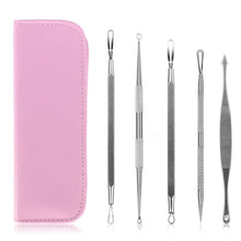 Load image into Gallery viewer, 5-Pieces Set: BlackHead Remover Kit Pimple Comedone Extractor Tool Set
