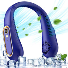Load image into Gallery viewer, 5 Speeds Adjustable USB Rechargeable Battery Powered Personal Neck Fan
