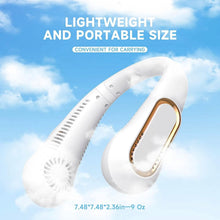 Load image into Gallery viewer, 5 Speeds Adjustable USB Rechargeable Battery Powered Personal Neck Fan
