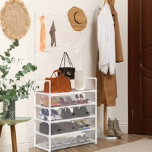 Load image into Gallery viewer, 5-Tier Dustproof Entryway Hall Tree Coat and Shoe Rack
