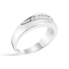 Load image into Gallery viewer, Men's.925 Sterling Silver 1/2 Cttw Diamond 9 Stone Band Ring - Size 10
