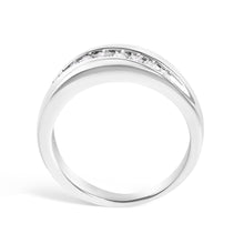 Load image into Gallery viewer, Men's.925 Sterling Silver 1/2 Cttw Diamond 9 Stone Band Ring - Size 10
