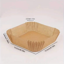 Load image into Gallery viewer, 50-Pieces: Disposable Paper Liners For Air Fryer Suitable For 2 - 8 Quarts
