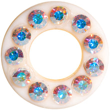 Load image into Gallery viewer, 2G Aurora Gem Flexible Peach Silicone Double Flare Tunnel Plug Set
