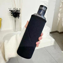 Load image into Gallery viewer, 500ml Glass Water Bottle with Time Marker Transparent Milk Cup Outdoor Sports Portable Leakproof Drink Bottle with Cup Sets Water Bottle Leak-proof Time Scale Print Transparent High  Bottle for Office Water Bottle

