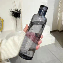 Load image into Gallery viewer, 500ml Glass Water Bottle with Time Marker Transparent Milk Cup Outdoor Sports Portable Leakproof Drink Bottle with Cup Sets Water Bottle Leak-proof Time Scale Print Transparent High  Bottle for Office Water Bottle
