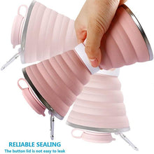 Load image into Gallery viewer, 500ML Silicone Water Bottle Cup Foldable Leak Proof Portable Sports Travel Water Bottles For Outdoor Travel Gym Hiking Reuseable BPA Free Folding Water Bottle
