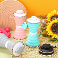 Load image into Gallery viewer, 500ML Silicone Water Bottle Cup Foldable Leak Proof Portable Sports Travel Water Bottles For Outdoor Travel Gym Hiking Reuseable BPA Free Folding Water Bottle

