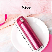 Load image into Gallery viewer, 500ML Stainless Steel Bouncing Cover Vacuum Flask Thermos Cup Coffee Tea Milk Bottle vacuum flask 500ml Stainless Steel Water Bottle Leak-Proof Bounce Cover Home Office Water Bottle
