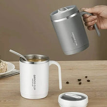 Load image into Gallery viewer, 500ml Water Cup with Cover Sealing Silicone Ring Double-layer Leak-proof Drink Water Handle Stainless Coffee Insulated Cup

