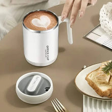 Load image into Gallery viewer, 500ml Water Cup with Cover Sealing Silicone Ring Double-layer Leak-proof Drink Water Handle Stainless Coffee Insulated Cup
