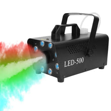 Load image into Gallery viewer, 500W Fog Machine 2000CFM Colorful Smoke Machine with 8-Pieces LEDs 5 Lighting Effects 3-Level Brightness
