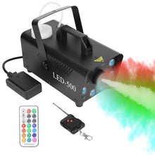Load image into Gallery viewer, 500W Fog Machine 2000CFM Colorful Smoke Machine with 8-Pieces LEDs 5 Lighting Effects 3-Level Brightness
