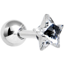 Load image into Gallery viewer, 18G 1/4 Crystalline Gem Gleaming Star Tragus Cartilage Earring
