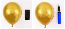 Load image into Gallery viewer, 50/15pcs 10inch Gold Silver Black Metal Latex Confetti Balloons For Wedding Decorations  Birthday Party Decorations Bridal Showers Baby Showers

