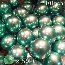 Load image into Gallery viewer, 50/15pcs 10inch Gold Silver Black Metal Latex Confetti Balloons For Wedding Decorations  Birthday Party Decorations Bridal Showers Baby Showers
