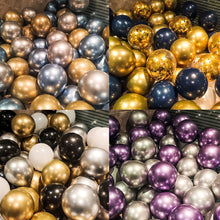 Load image into Gallery viewer, 50/15pcs 10inch Gold Silver Black Metal Latex Confetti Balloons For Wedding Decorations  Birthday Party Decorations Bridal Showers Baby Showers

