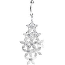 Load image into Gallery viewer, Clear Gem Gleaming Tower of Flowers Chandelier Belly Ring
