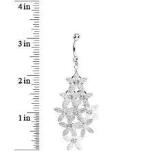 Load image into Gallery viewer, Clear Gem Gleaming Tower of Flowers Chandelier Belly Ring
