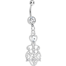 Load image into Gallery viewer, Clear Gem Elegant Equality Dangle Belly Ring
