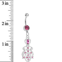 Load image into Gallery viewer, Pink Gem Elegant Equality Dangle Belly Ring
