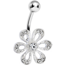 Load image into Gallery viewer, Crystalline Gem Sparkling Spring Flower Belly Ring
