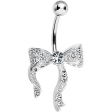 Load image into Gallery viewer, Crystalline Gem Bewitching Bow Belly Ring
